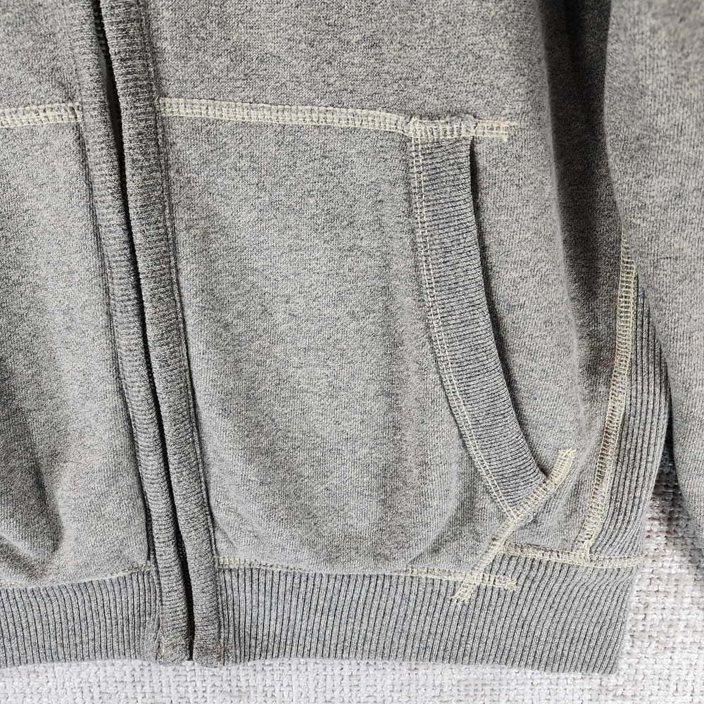 American Eagle Outfitters Hoodie Mens M Gray Full Zip Fleece Vintage 1977 - Picture 3 of 13
